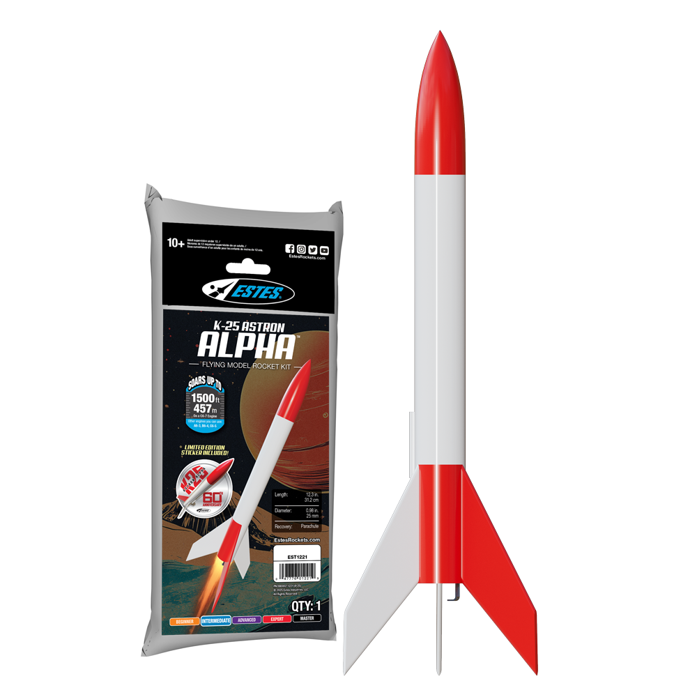 1221 Estes K-25 Astron Alpha™ - Intermediate – @ModelRocketGuy