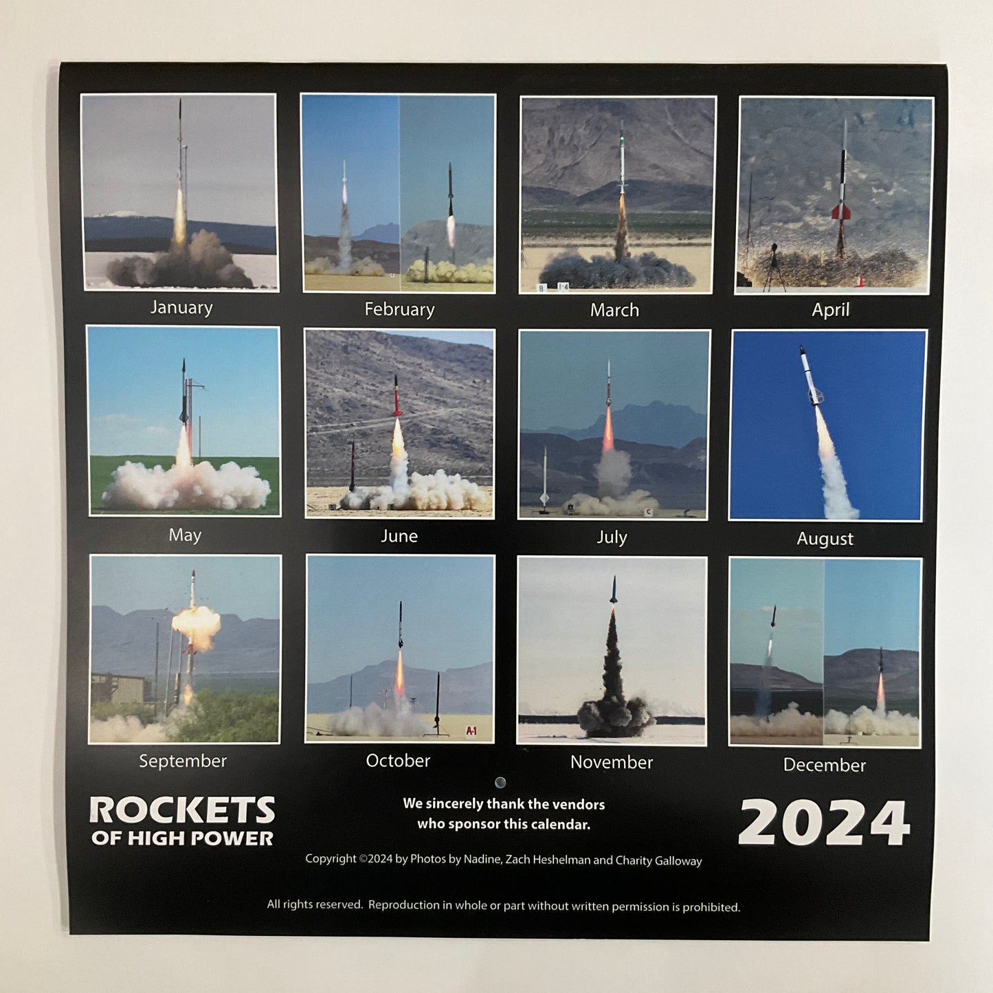 Rockets of High Power 2024 Calendar