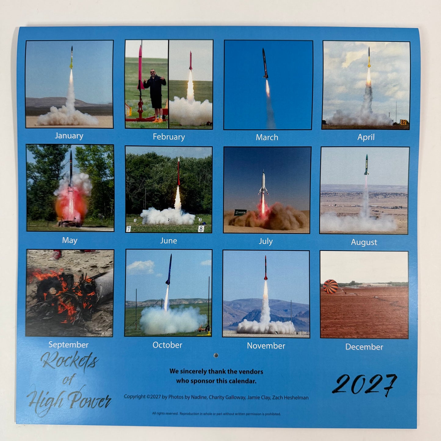 Rockets of High Power 2027 Calendar