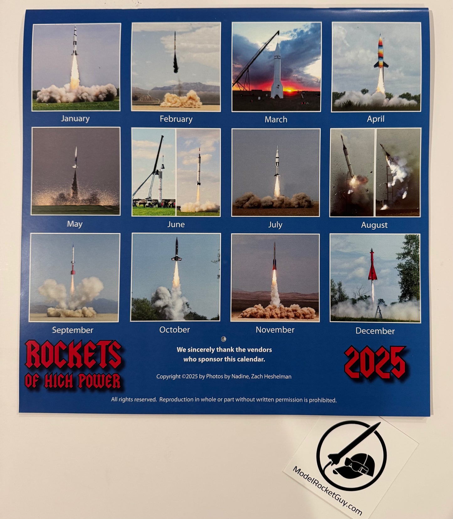 Rockets of High Power 2025 Calendar