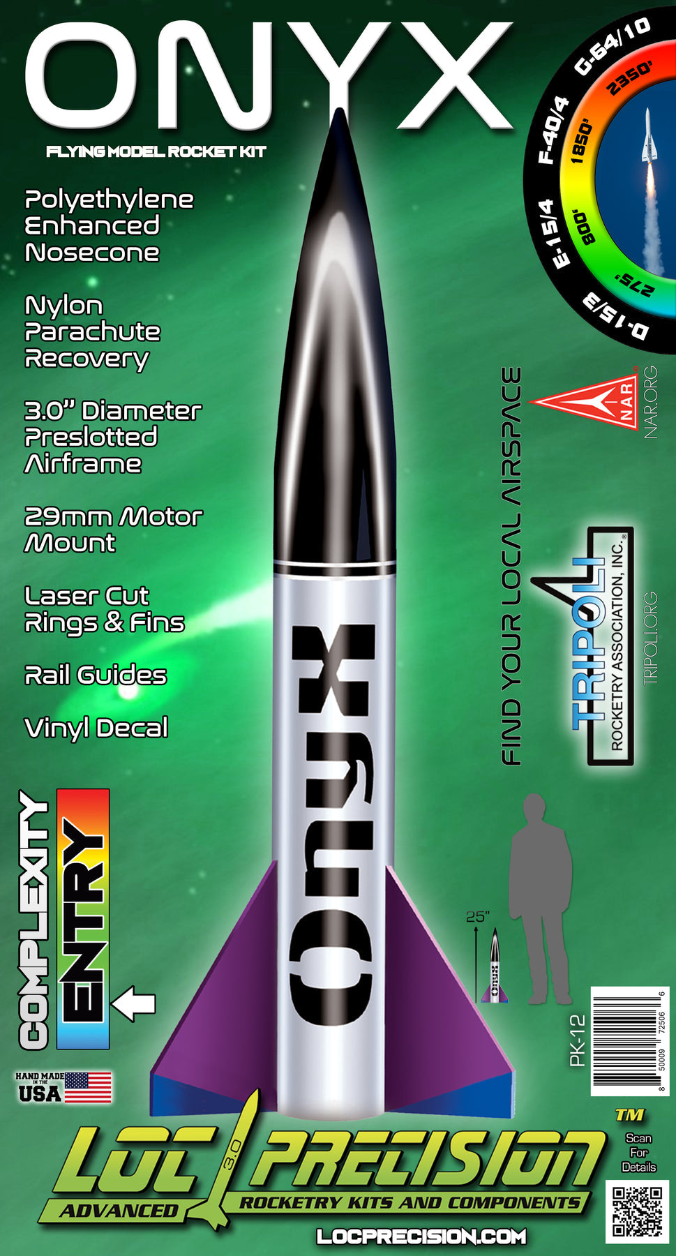LOC Precision 3.1" Dia Onyx