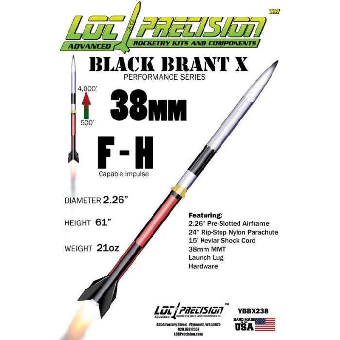 LOC Precision 2.2" Dia Black Brant X (Performance Series)