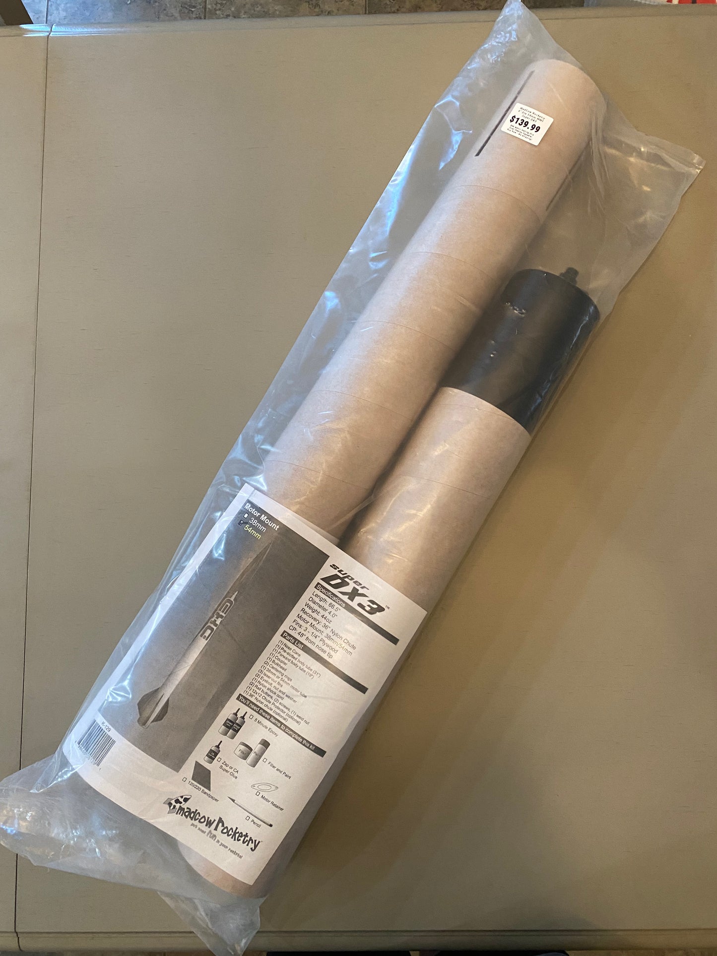 Madcow Rocketry 4" Dia Super DX3 - 38mm MMT