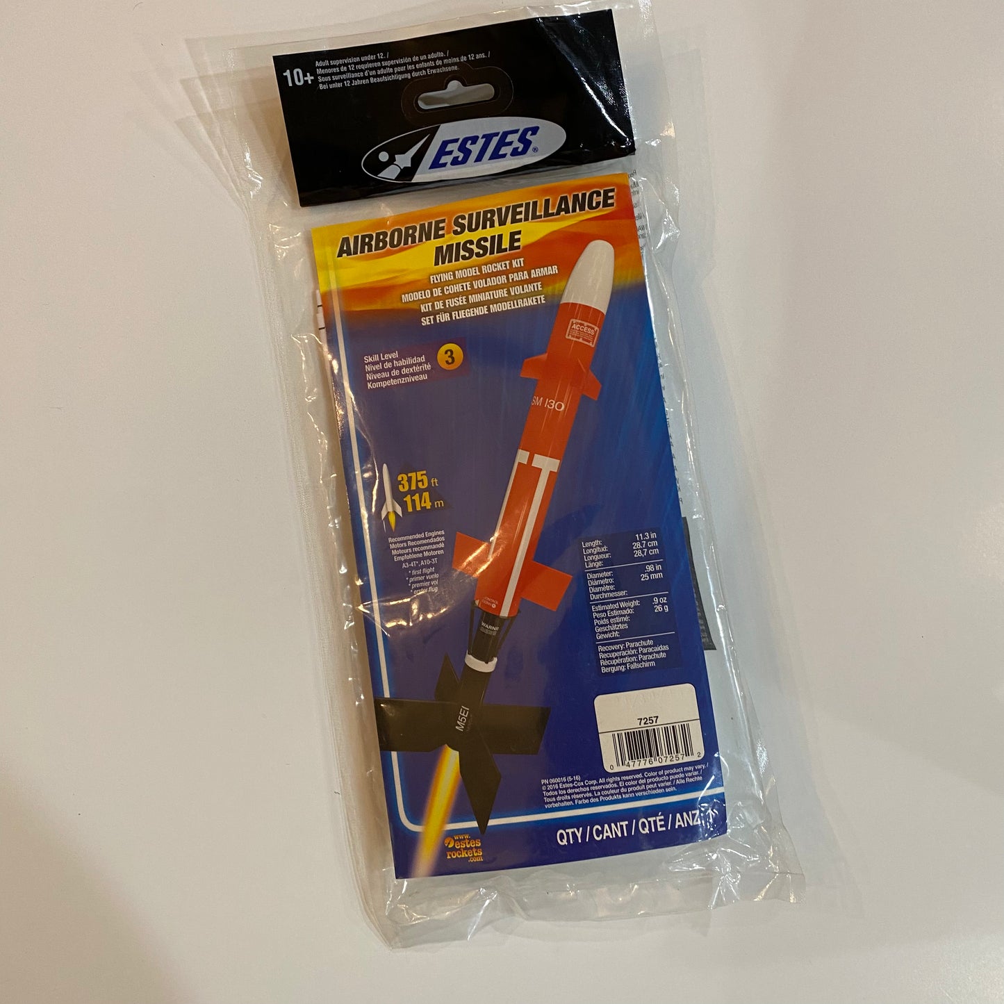 7257 Estes Airborne Surveillance Missile - Skill Level 3