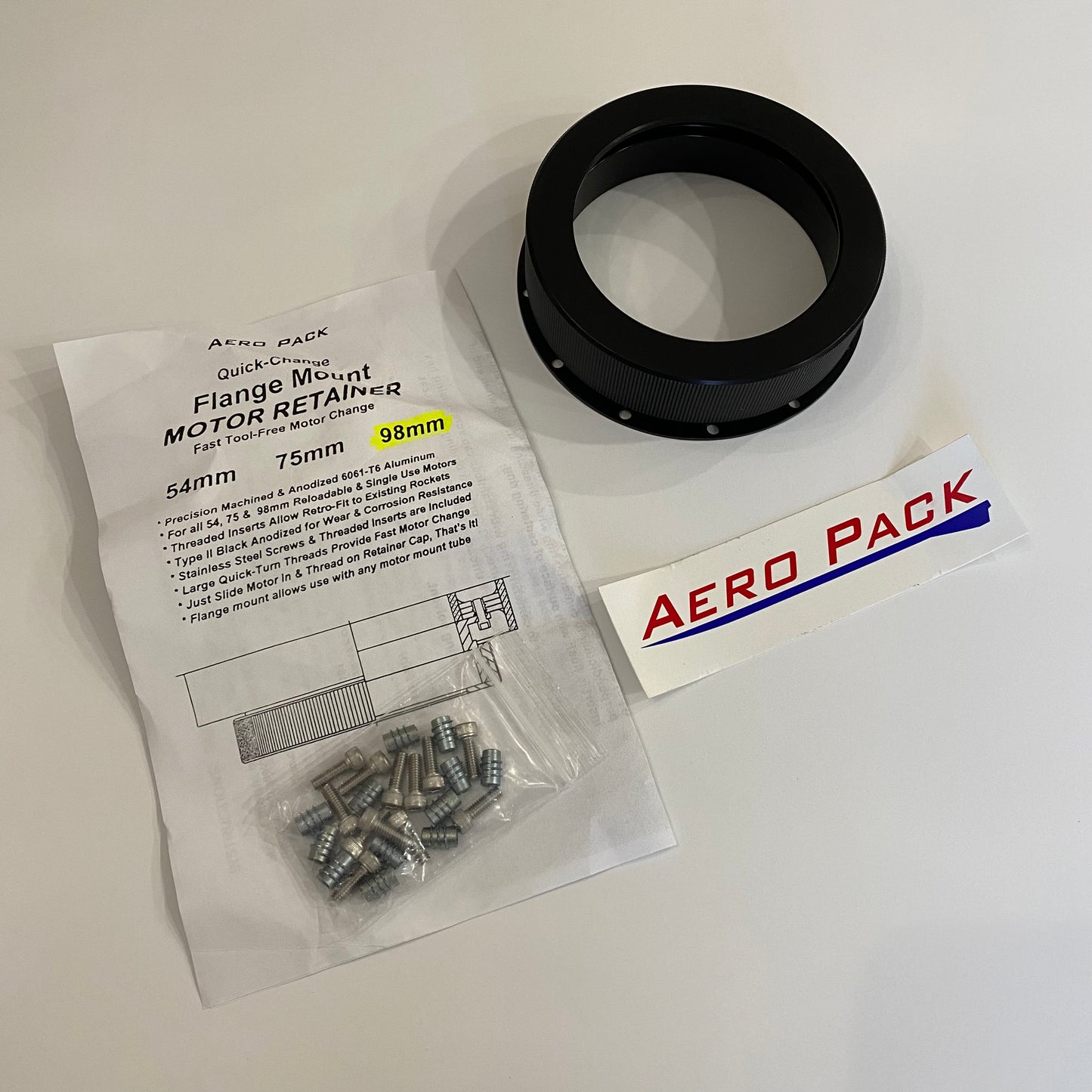 RA98 Aero Pack 98mm Retainer Flanged