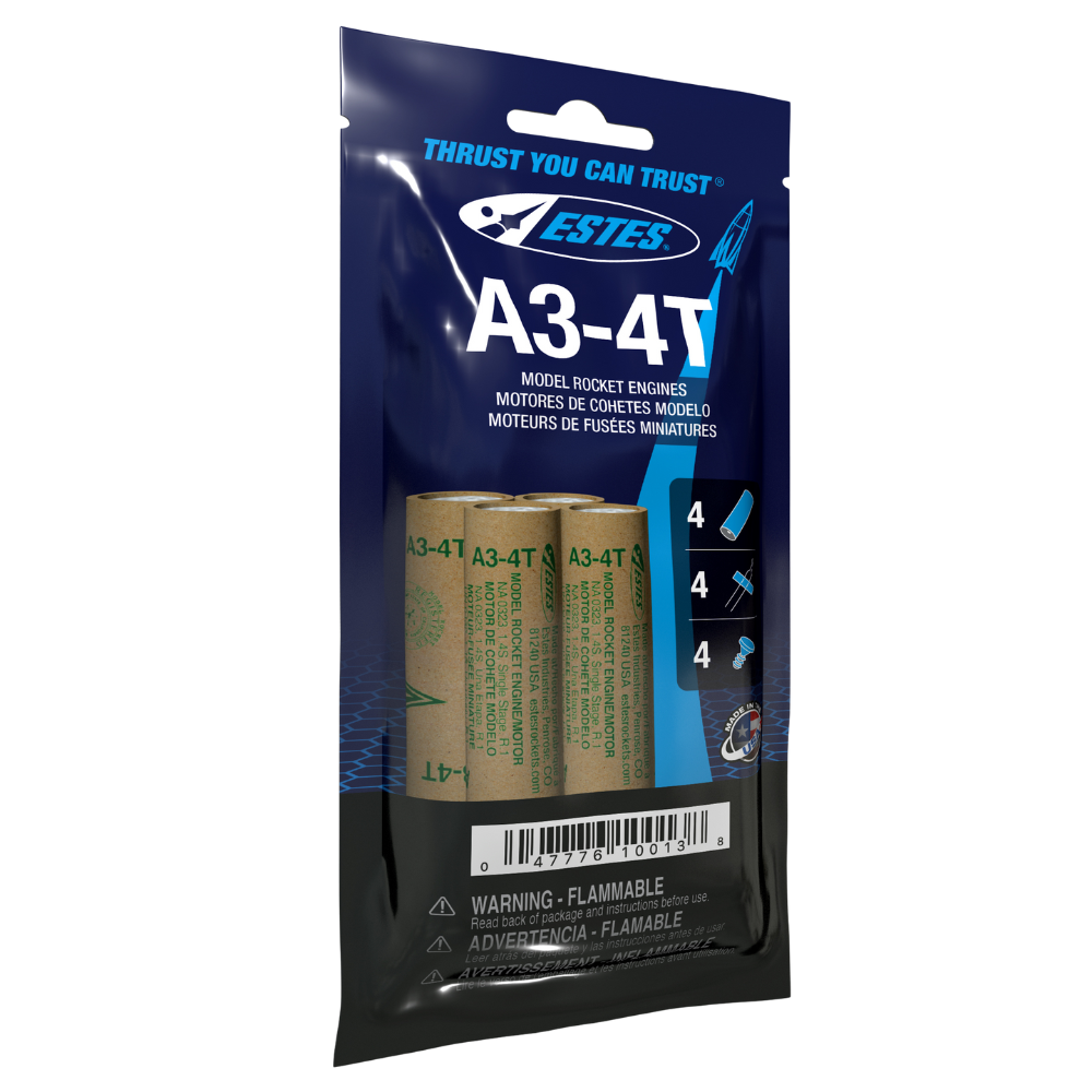 010013 Estes A3-4T Engines - 13mm