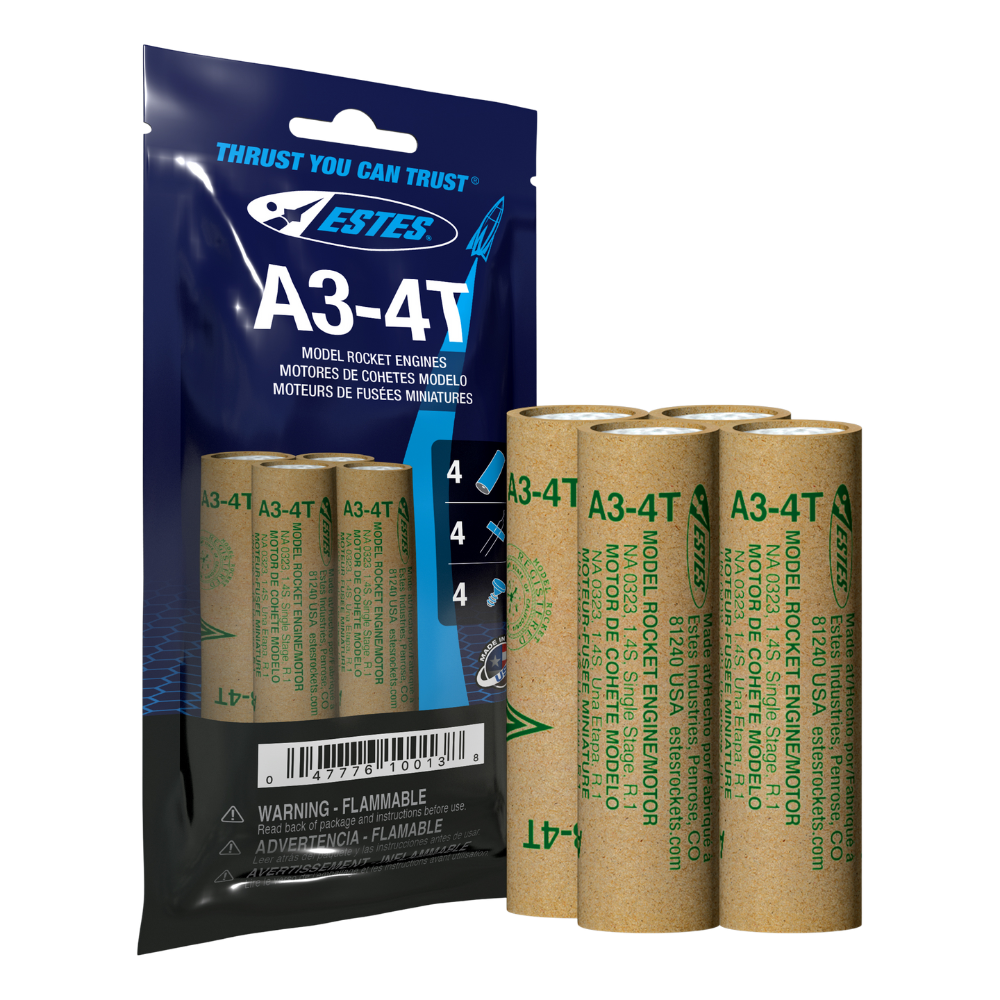 010013 Estes A3-4T Engines - 13mm
