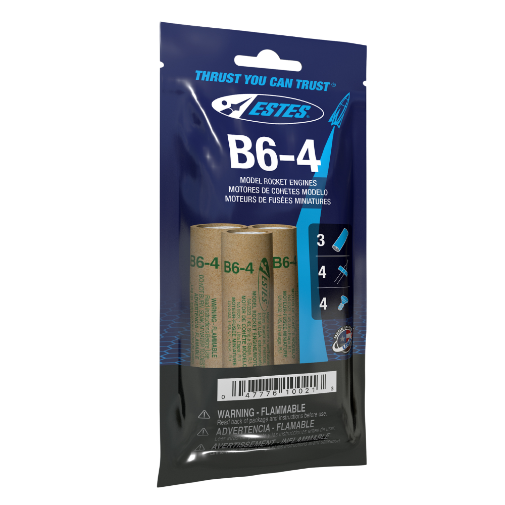 010021 Estes B6-4 Engines - 18mm
