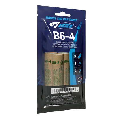 010021 Estes B6-4 Engines - 18mm