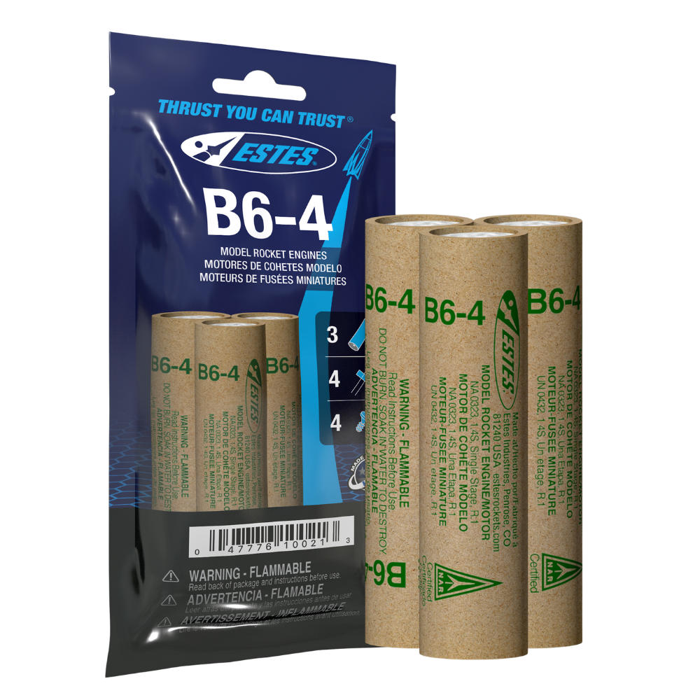 010021 Estes B6-4 Engines - 18mm