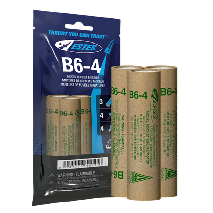 010021 Estes B6-4 Engines - 18mm