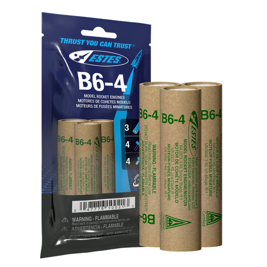 010021 Estes B6-4 Engines - 18mm