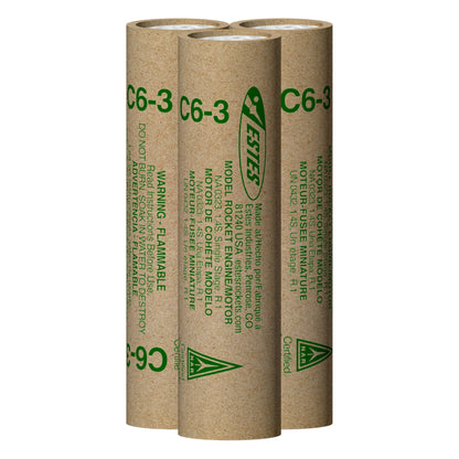 010023 Estes C6-3 Engines - 18mm