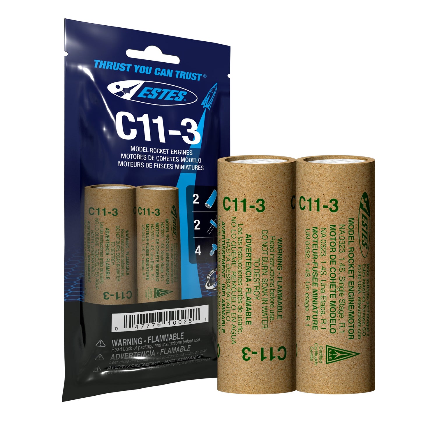 010025 Estes C11-3 Engines - 24mm