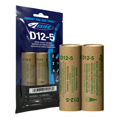 010028 Estes D12-5 Engines - 24mm