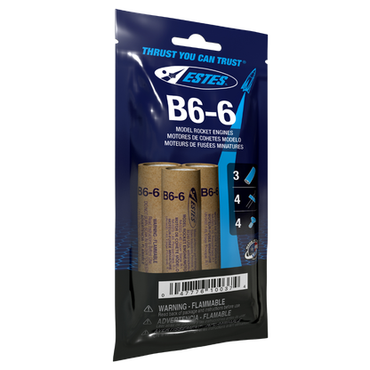 010037 Estes B6-6 Engines - 18mm