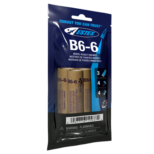 010037 Estes B6-6 Engines - 18mm