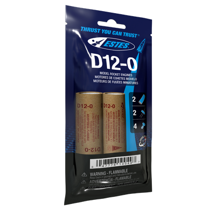 010049 Estes D12-0 Engines - 24mm