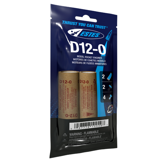 010049 Estes D12-0 Engines - 24mm