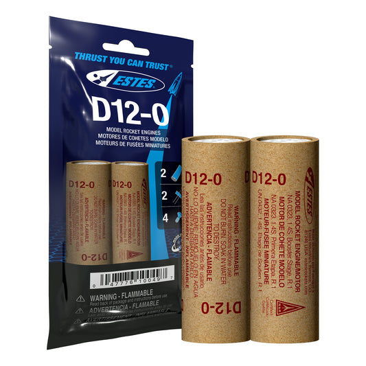 010049 Estes D12-0 Engines - 24mm