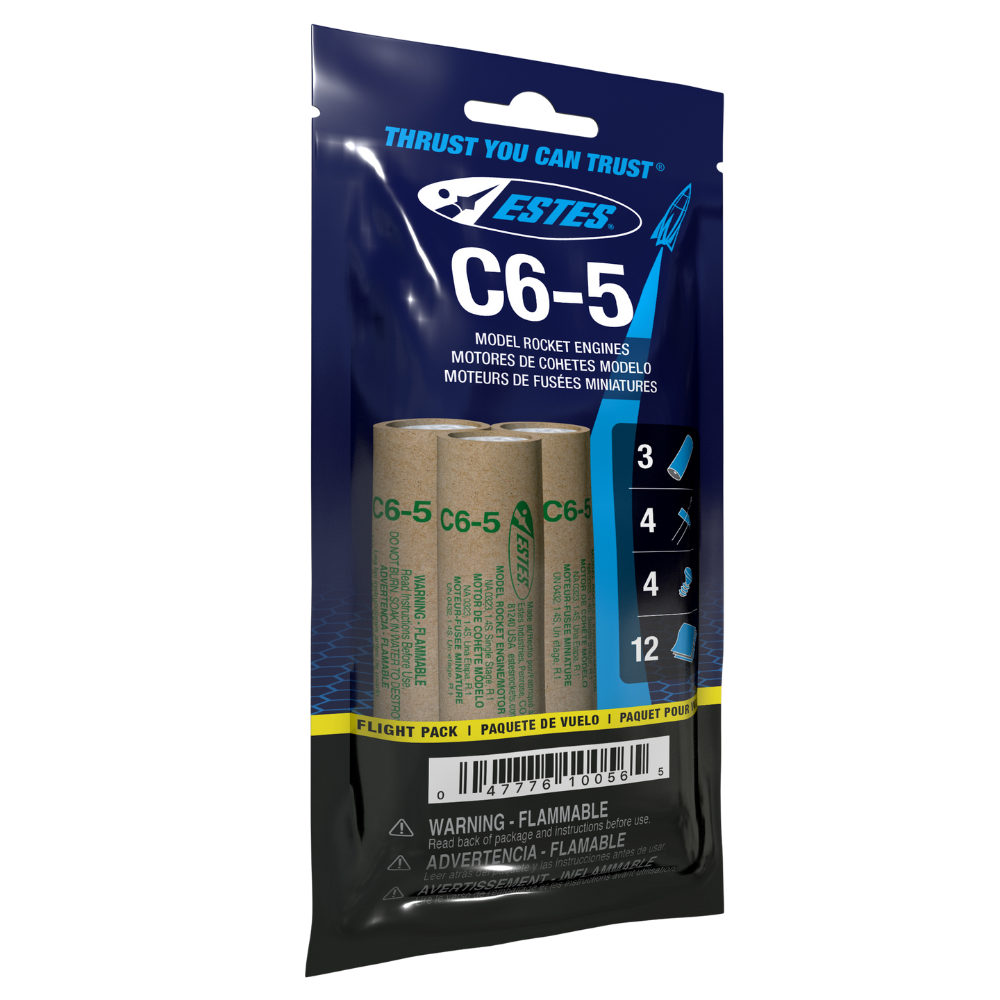 010056 Estes C6-5 Engine Flight Pack - 18mm
