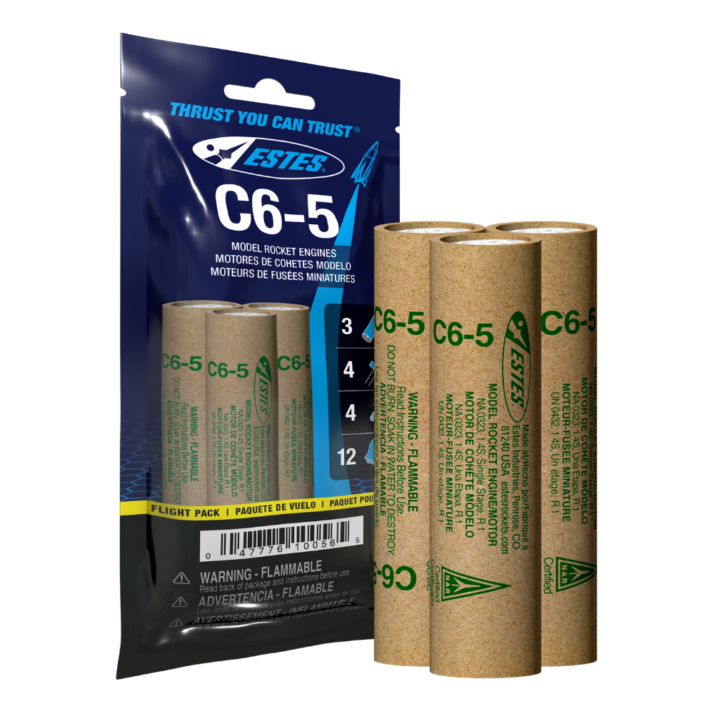 010056 Estes C6-5 Engine Flight Pack - 18mm