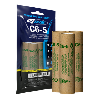 010056 Estes C6-5 Engine Flight Pack - 18mm