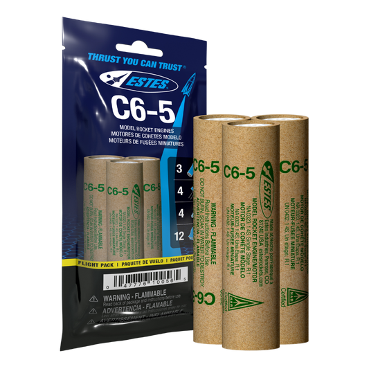 010056 Estes C6-5 Engine Flight Pack - 18mm