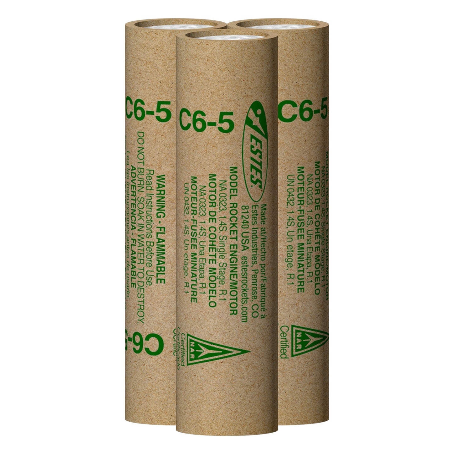 010056 Estes C6-5 Engine Flight Pack - 18mm