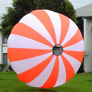 144" Spherachute Classic Parachute - Neon Orange