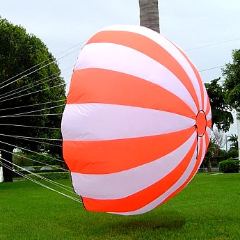 144" Spherachute Classic Parachute - Neon Orange