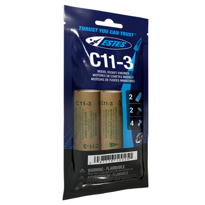010025 Estes C11-3 Engines - 24mm