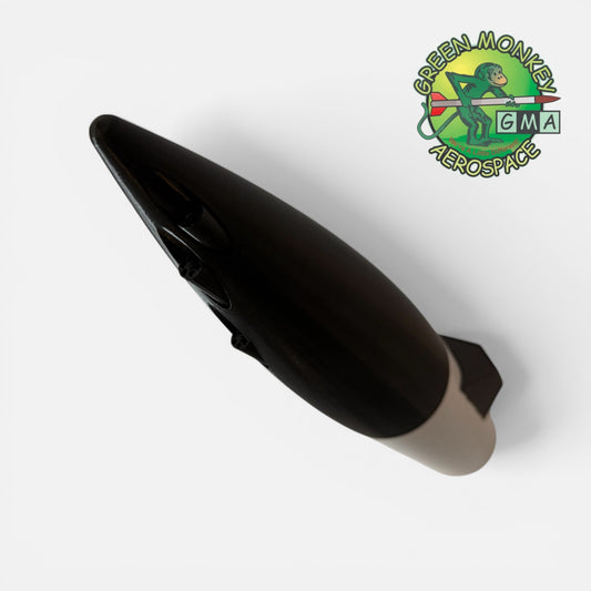 Green Monkey Aerospace - 3D Printed Gatling Fantasy Nose Cone for 4" Cardboard Tube