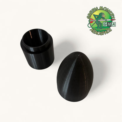 Green Monkey Aerospace - 3D Printed Elliptical Style Nose Cone for 3.1" Cardboard Tube