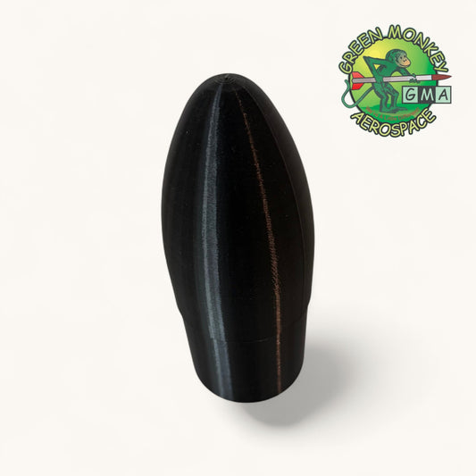 Green Monkey Aerospace - 3D Printed Elliptical Style Nose Cone for 3.1" Cardboard Tube