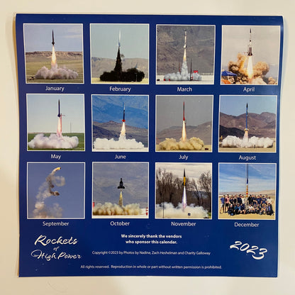 Rockets of High Power 2023 Calendar